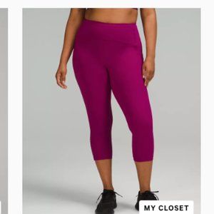 Lululemon Swift Speed High-Rise Crop 21" Magenta Purple Size 6